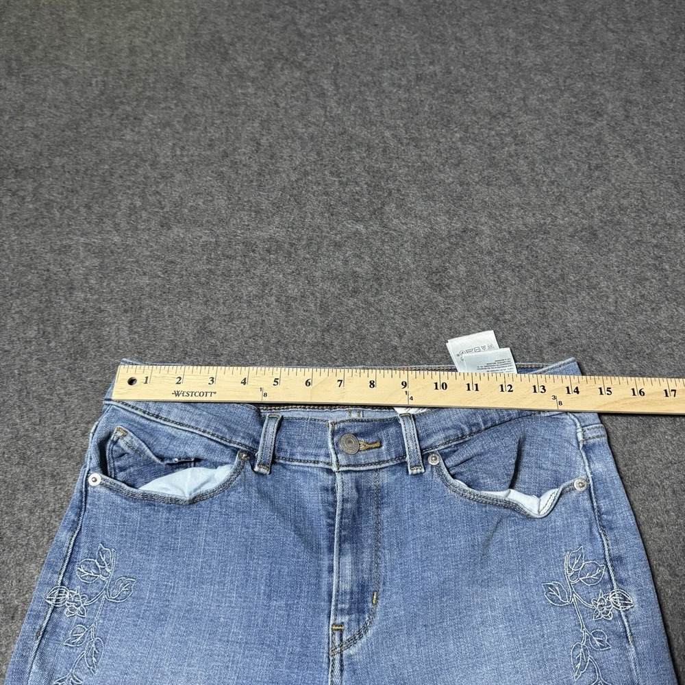 Levi's Womens Classic Bootcut Embroidered Floral Design Size 6‎ Boho Retro Y2K - Picture 10 of 13